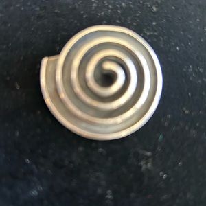 Vintage Mexican Taxco Brooch or Pendant Spiral design